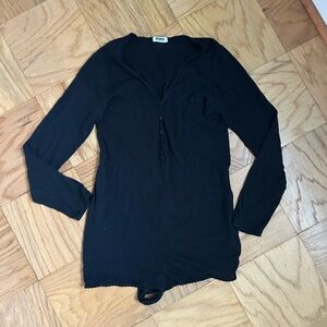 Victoria secret pink black heart eyelet romper